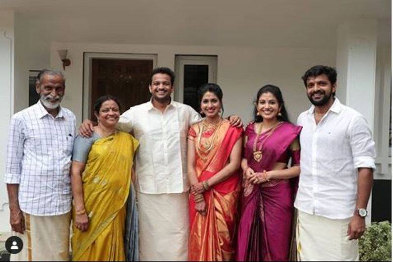 Actress shivadha shared her brother s wedding celebration images on social media