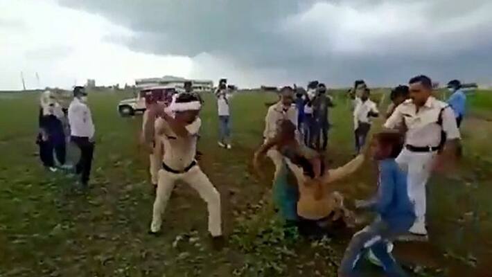 mp gunas dalit couple beaten by police video viral on social media bsm mp gunas dalit couple beaten by police video viral on social media bsm
