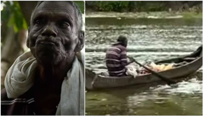 rajappan a differently abled man lives by collecting plastic from vembanad lake