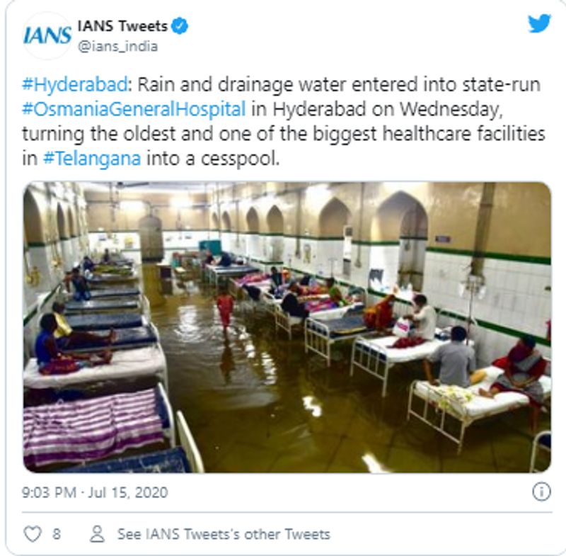 bihar flood rain covid 19 hospital old hyderabad image shared here is truth kpt
