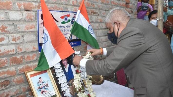 Governor Jagdeep Dhankar visit home of Ladakh Martyr Rajesh Orao Governor Jagdeep Dhankar visit home of Ladakh Martyr Rajesh Orao