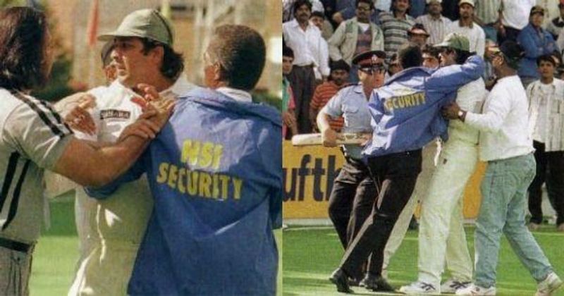 inzamam ul haq fight with a fan on calling aaloo waqar younis exposed sahara cup india vs pakistan kpt