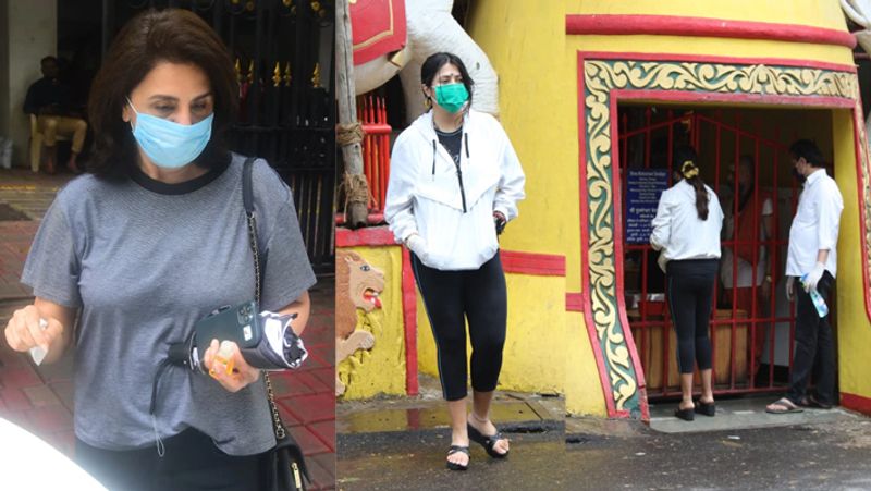 62 year old Neetu Singh spots outside clinic Ekta Kapoor arrives at temple KPJ