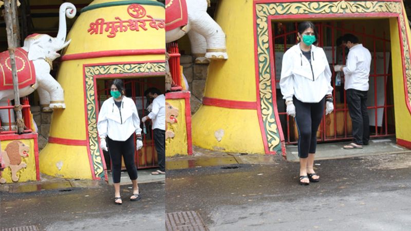 62 year old Neetu Singh spots outside clinic Ekta Kapoor arrives at temple KPJ