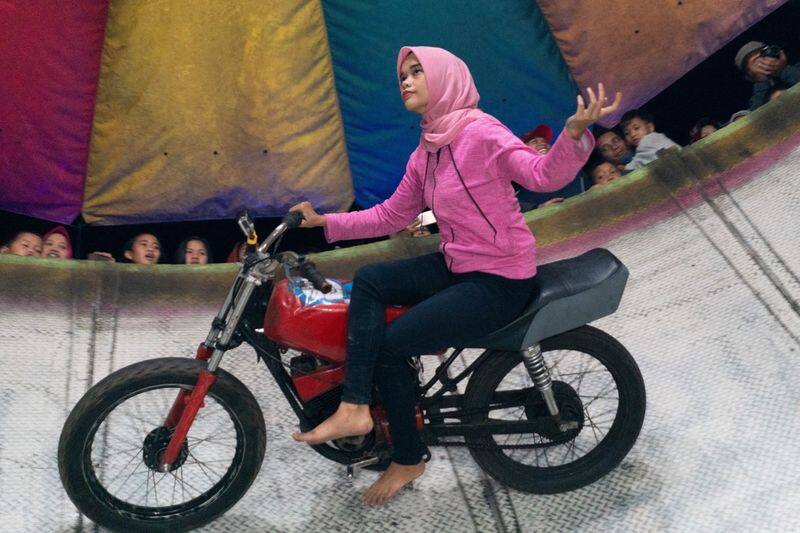 first female devil well rider in sumatra