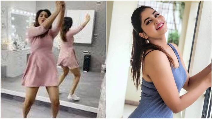 Vijay TV Serial actress Shivani narayan Short Dress Dance Video Going viral Vijay TV Serial actress Shivani narayan Short Dress Dance Video Going viral
