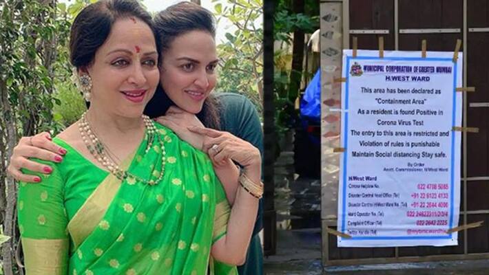 hema malini daughter esha deol home sealed by bmc due to coronavirus declared containment zone KPJ hema malini daughter esha deol home sealed by bmc due to coronavirus declared containment zone KPJ