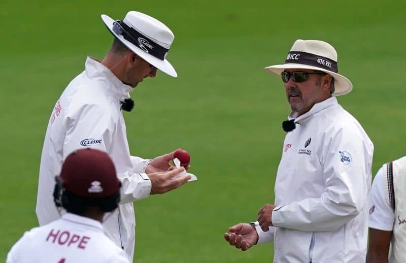 Umpires disinfect cricket ball after Sibley accidentally uses saliva