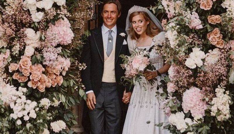 princess beatrice wore wedding gown and tiara for queen elizabeth