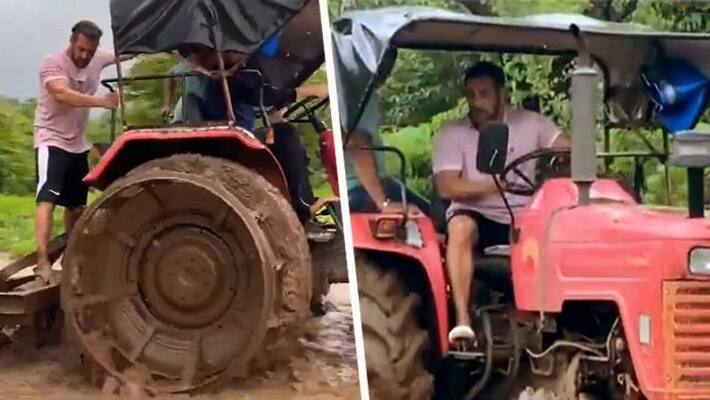 Salman Khan spends his weekend farming and driving a tractor BJC Salman Khan spends his weekend farming and driving a tractor BJC