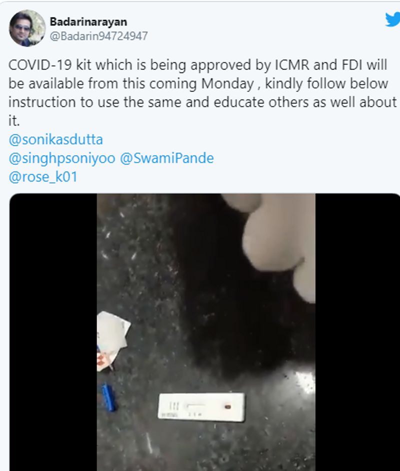 icmr approved covid Test kit fake claim video viral here is the truth kpt