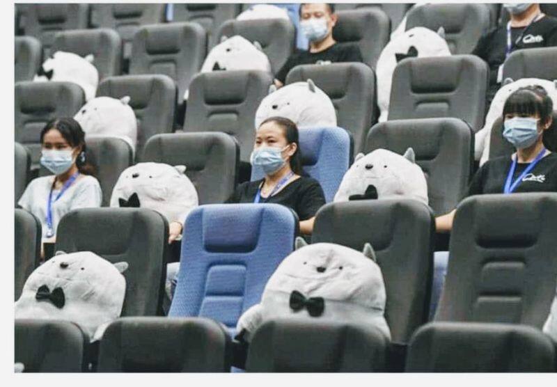 china people watch cinema in theater