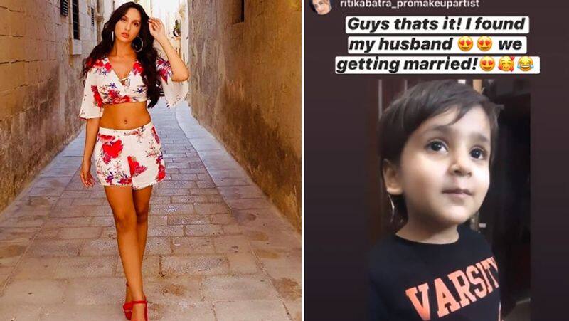 Bollywood nora fatehi shares adorable proposal from little fan
