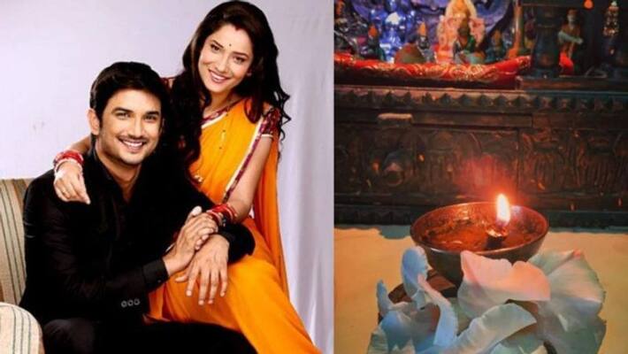 ankita lokhande lights diya for sushant singh rajput ankita lokhande lights diya for sushant singh rajput