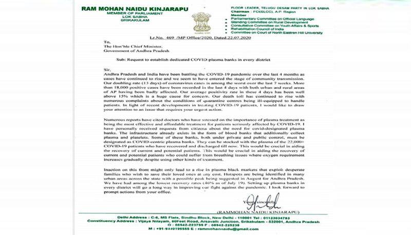 TDP MP Rammohan Naidu Writes a Letter to CM YS Jagan