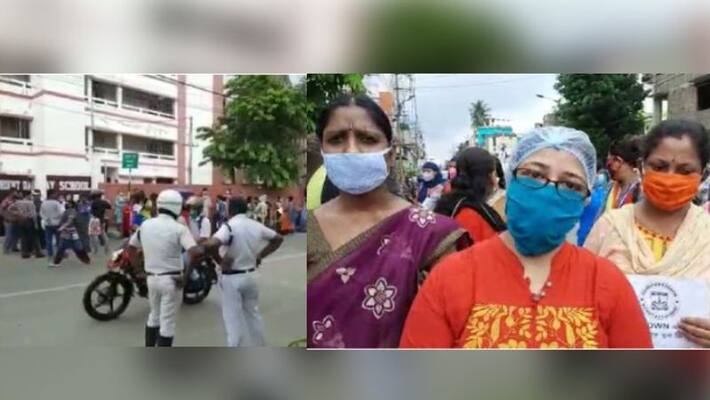 Guardians protest against fee hike at Behala Orient Day School BRT Guardians protest against fee hike at Behala Orient Day School BRT