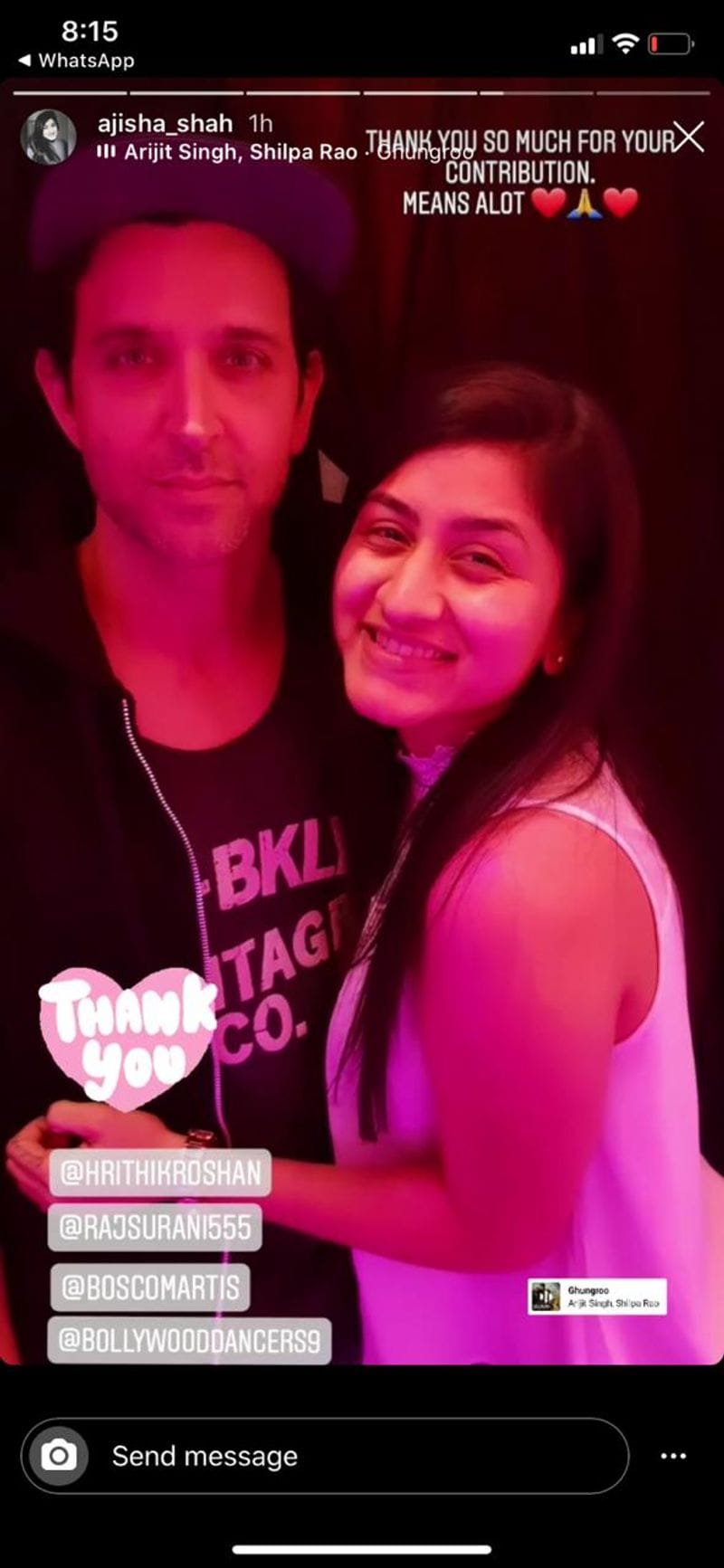 Hrithik Roshan lends a hand to 100 Bollywood dancers BJC