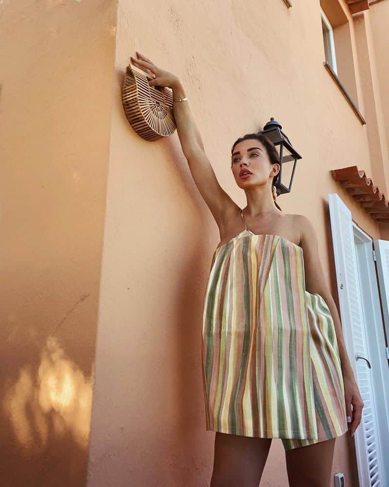 amy jackson over glamour pose in Italy