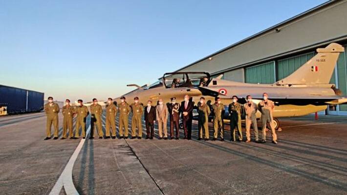 First batch of Rafales for India takes of from France BAL First batch of Rafales for India takes of from France BAL