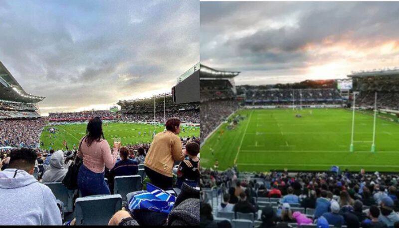 reality behind photo of New Zealand rugby crowd during Covid 19 Pandemic