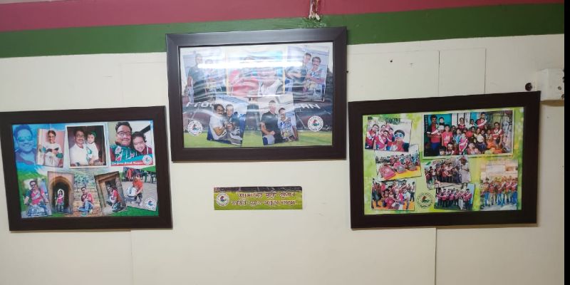 A Mohun Bagan supporter creates replica of club tent in his home at Howrah