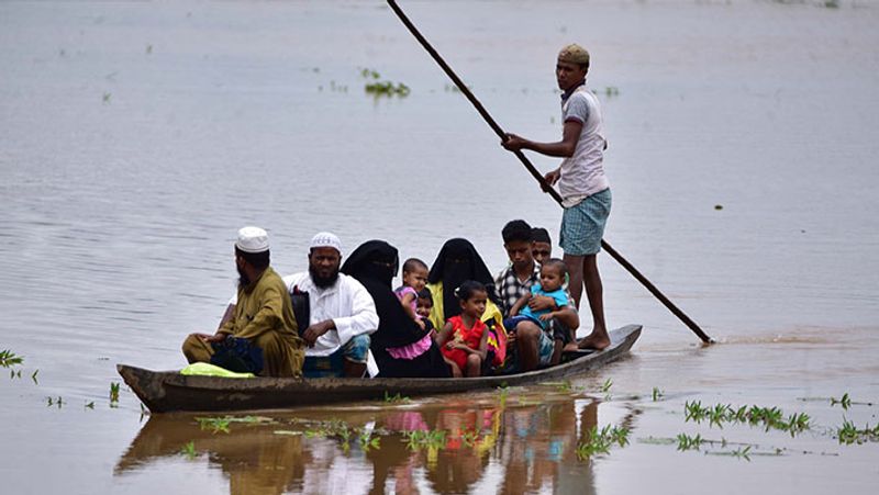 Assam flood 3.17 lakh people effected in 13 districts bam