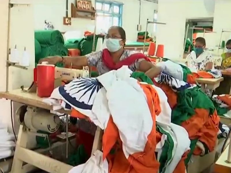 National Flag Production Unit Faces Problems in Hubballi due to Coronavirus