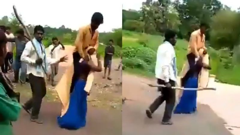 madhya pradesh tribal woman was beaten up suspected of having an affair video viral in jhabua kpr