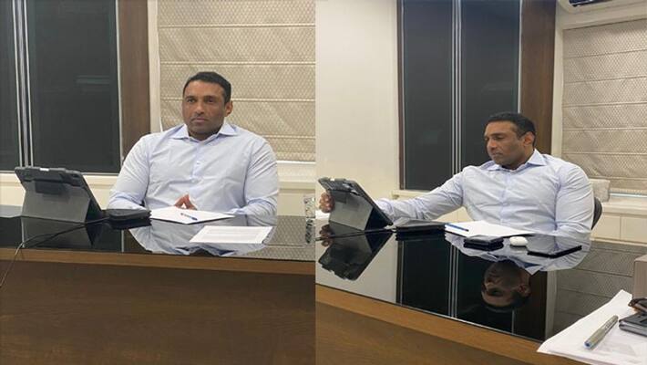 mekapati goutham reddy meeting with amazon Representatives mekapati goutham reddy meeting with amazon Representatives