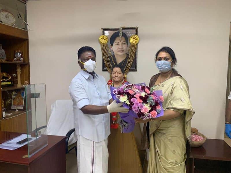 Actress Vindhya Meet CM and Deputy CM For got Secretary for policy posting