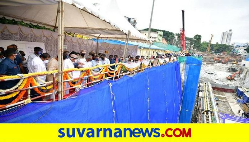 CM BS Yediyurappa Visit Metro Tunnel Construction