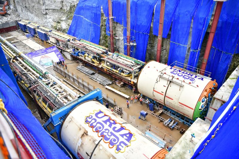 CM BS Yediyurappa Visit Metro Tunnel Construction