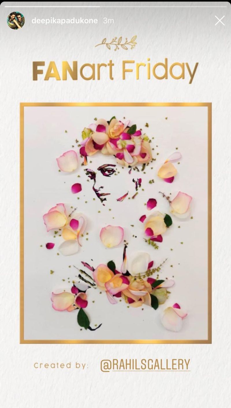 This is creatively encouraging her fans to be more and more productive. She personally goes through these arts and selects one sketch every Friday. Fans are enjoying the entire process and trying out new ways of creating art with Deepika.
