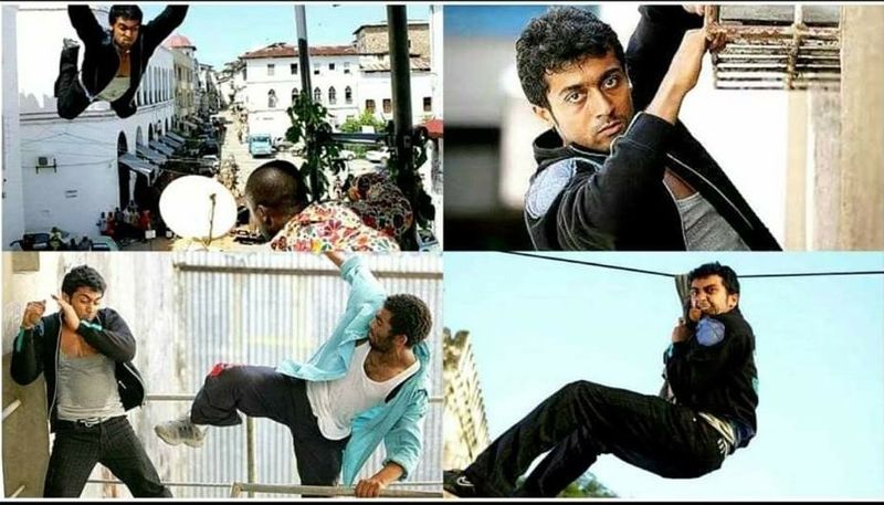 நடிகர் சூர்யா அயன் படத்தில் வரும் ஸ்டண்ட் காட்சிகள் இவரே முயற்சி செய்தார் 