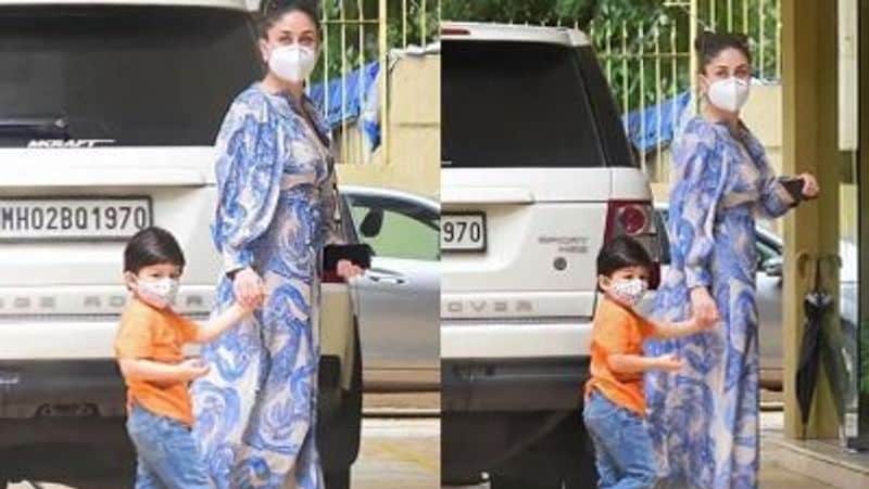 Kareena Kapoor simple blue and white silk dress price is unbelievable have a look