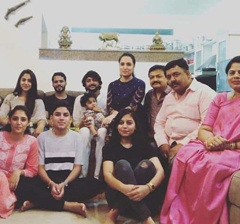 Kannada nikhil kumaraswamy revathi celebrates varamahalakshmi festival
