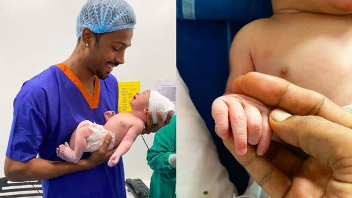 Indian Cricketr Hardik Pandya shares the first picture of his baby boy spb Indian Cricketr Hardik Pandya shares the first picture of his baby boy spb