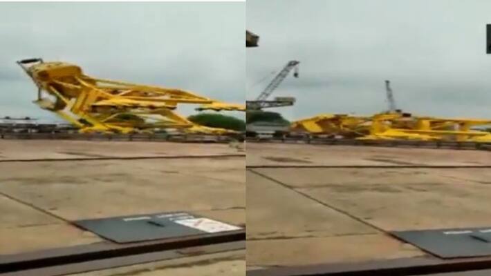 10 Killed After Massive Crane Collapses At Visakhapatnam Shipyard BSS 10 Killed After Massive Crane Collapses At Visakhapatnam Shipyard BSS