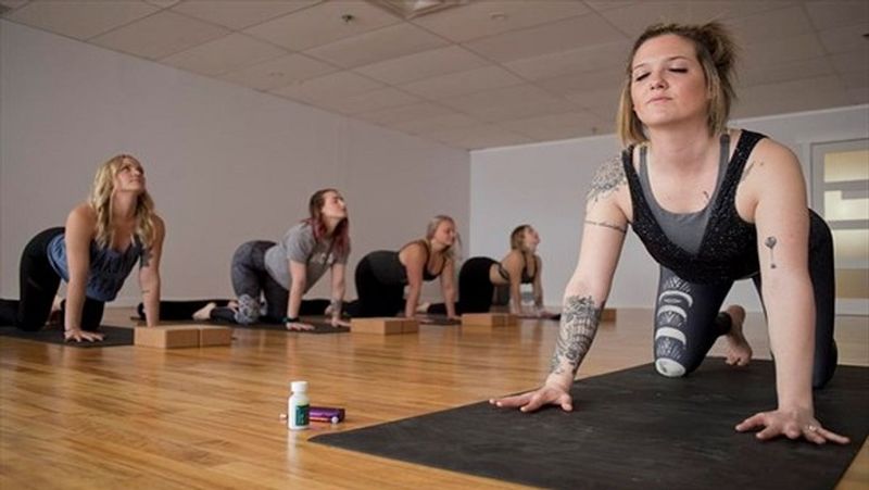 In San Francisco of USA, Yoga is done with smoking marijuana MJA