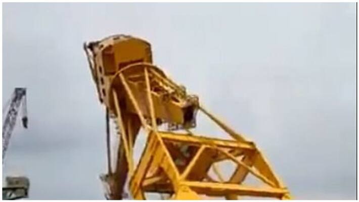 crane accident: Vizag police files case against anupam crane firm crane accident: Vizag police files case against anupam crane firm