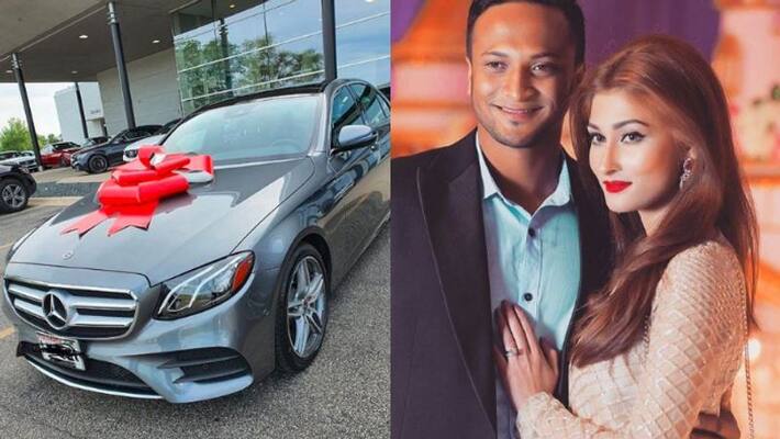 Shakib Al Hasan presented a brand new Mercedes Benz car to his wife Umi for Eid spb Shakib Al Hasan presented a brand new Mercedes Benz car to his wife Umi for Eid spb