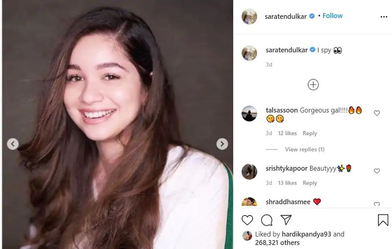 sara tendulkar in love with this cricketer expressed with heart emoji on social media