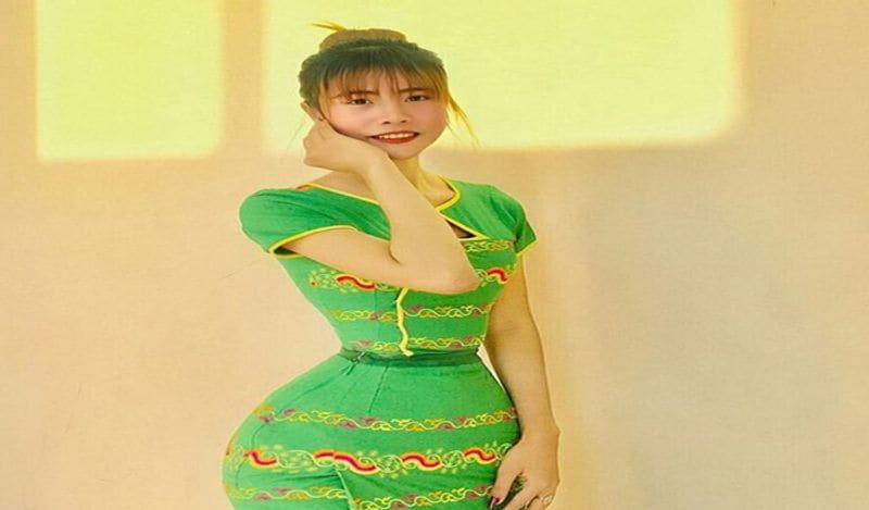 Myanmar woman, 23, with a TINY 13.7in waist that's thought to be the one of the world's smallest claims she simply eats healthily