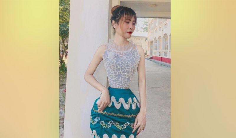Myanmar woman, 23, with a TINY 13.7in waist that's thought to be the one of the world's smallest claims she simply eats healthily