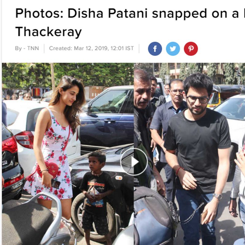 rhea chakraborty with aditya thackeray viral image fact check disha patani with aaditya thakrey kpt