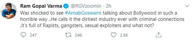 Ram Gopal Varma declares to make a film on Arnab Goswami