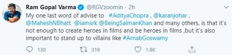 Ram Gopal Varma declares to make a film on Arnab Goswami
