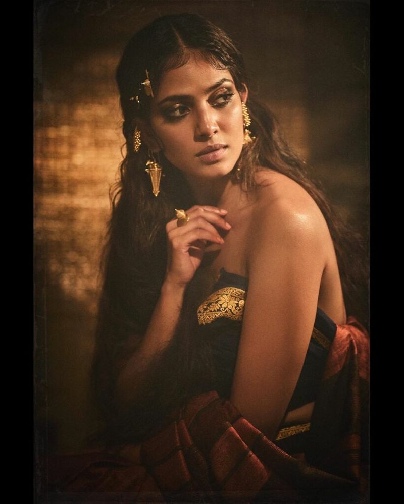 malavika mohan were towel photo goes viral