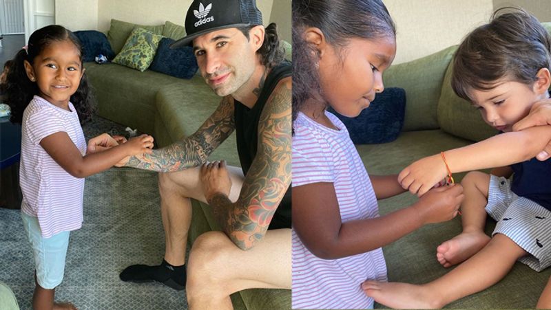 Sunny Leone daughter Nisha celebrate Rakhi with brothers salman khan Raksha Bandhan celebration at farmhouse KPJ