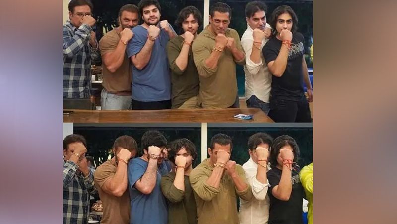 Sunny Leone daughter Nisha celebrate Rakhi with brothers salman khan Raksha Bandhan celebration at farmhouse KPJ